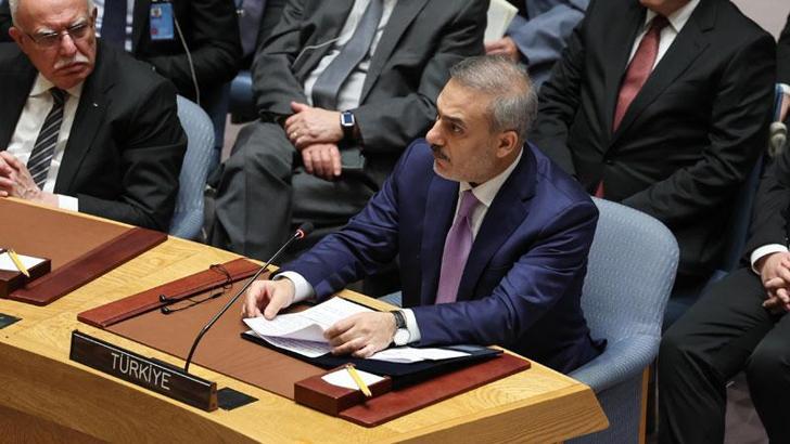 Bakan Fidan, BM Güvenlik Konseyi Filistin oturumunda konuştu