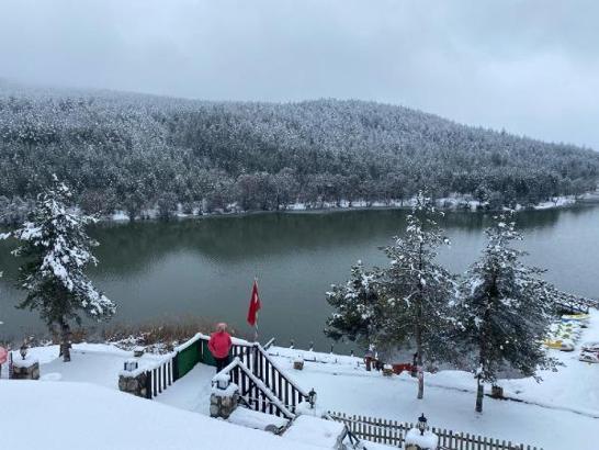 Safranbolu'da kar yağışı