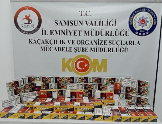 Samsun'da 22 bin 400 doldurulmuş makaron ele geçirildi