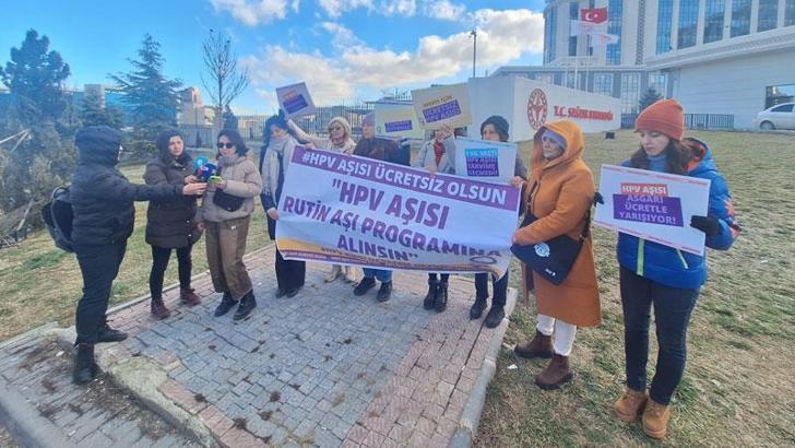 Ankara'da 'HPV aşısı' için basın açıklaması