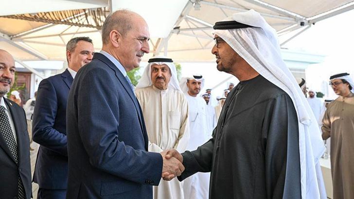 TBMM Başkanı Kurtulmuş, BAE Devlet Başkanı Al Nahyan ile görüştü