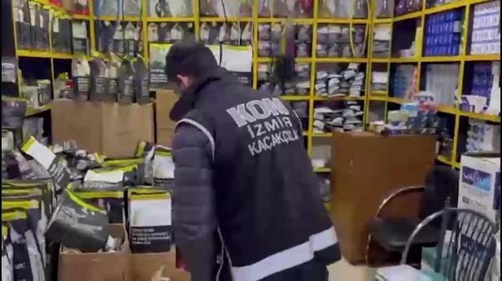 İzmir'deki kaçakçılık operasyonlarında 52 gözaltı; 8,2 milyon TL'lik vergi kaybı önlendi