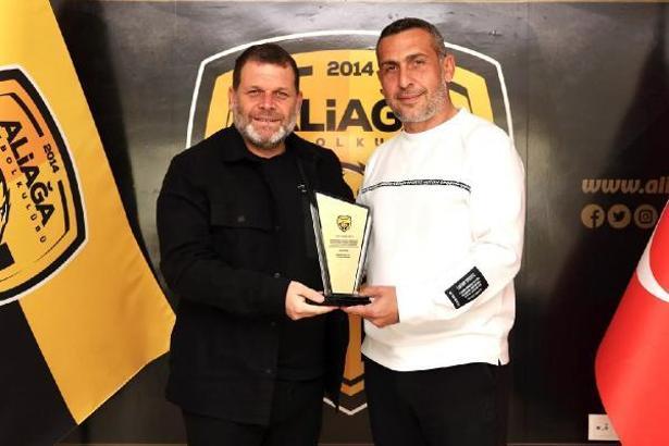 Aliağa Futbol'da Şapçı'ya plaketli veda