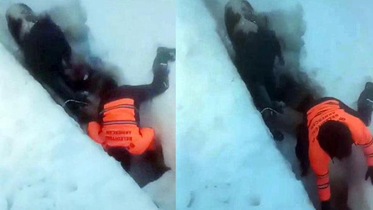 Ardahan'da 4 evin üzerine çığ düştü; 11 kişi kendi imkanlarıyla kurtuldu