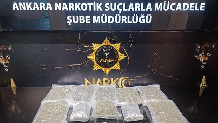 Ankara'da 5 kilo esrar ele geçirildi; 3 gözaltı