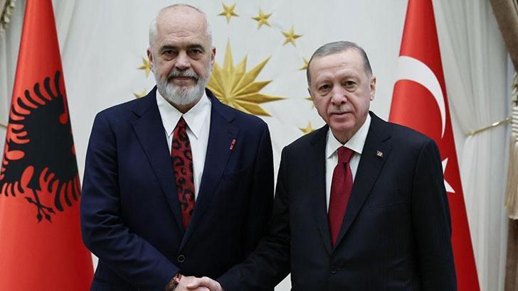 Cumhurbaşkanı Erdoğan, Arnavutluk Başbakanı Rama'yı resmi törenle karşıladı