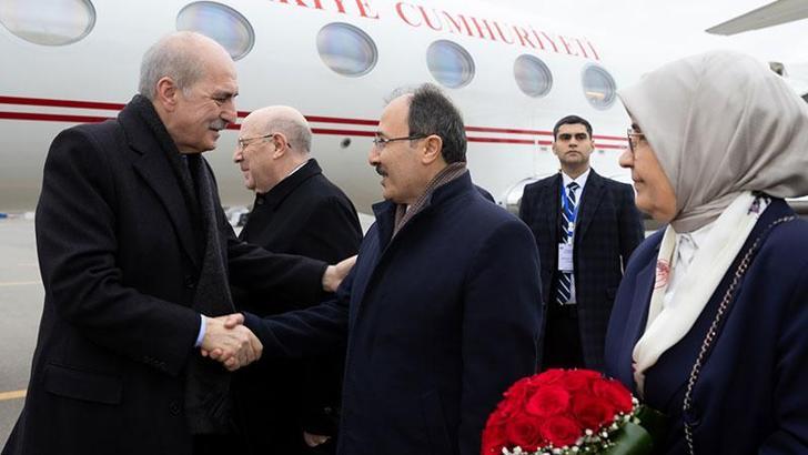 TBMM Başkanı Kurtulmuş, Azerbaycan’a geldi