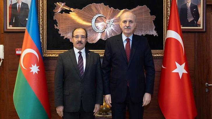 TBMM Başkanı Kurtulmuş, Büyükelçi Bağcı'yı ziyaret etti