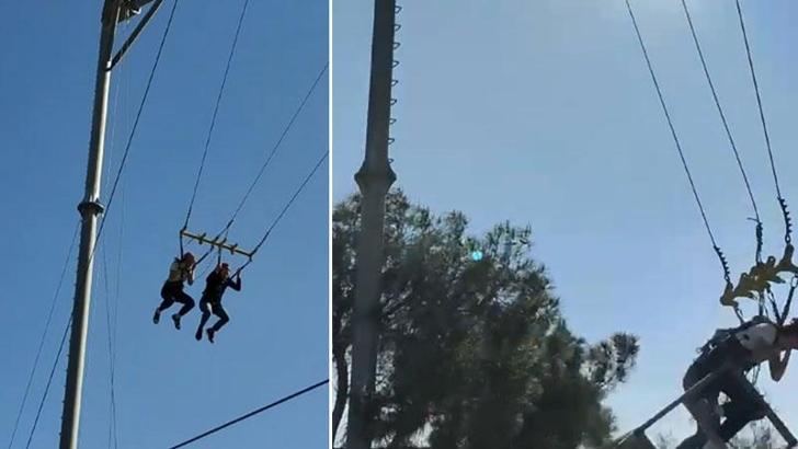 Eğlence merkezinde salıncak kazası: 2 yaralı