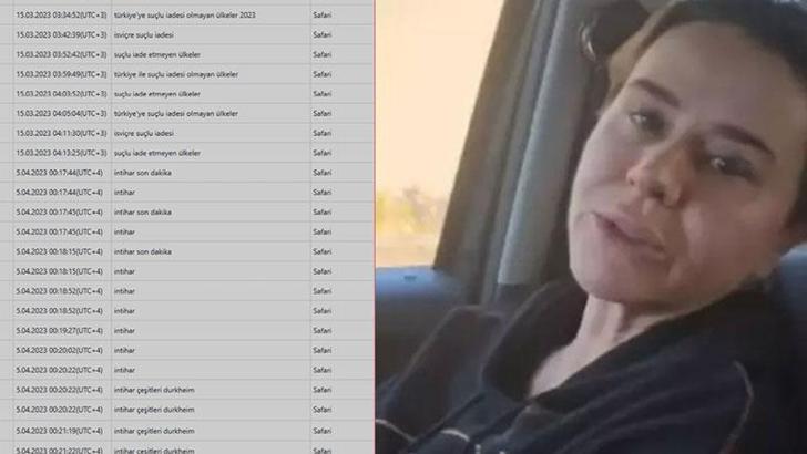 Seçil Erzan, internette 'İsviçre suçlu iadesi', 'Fare zehiri insanı kaç saatte öldürür' gibi aramalar yapmış