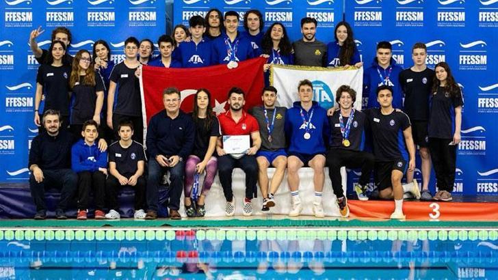 Ata Spor Kulübü yüzücüleri Fransa'dan tarihi başarılarla yurda döndü