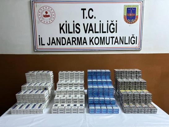 Kilis’te gümrük kaçağı sığara ele geçirildi.