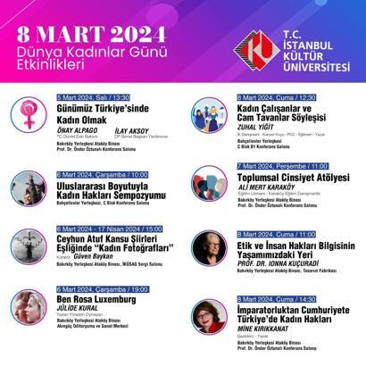 Kültür Üniversitesi’nde 8 Mart Dünya Kadınlar Günü kapsamında etkinlikler düzenlenecek