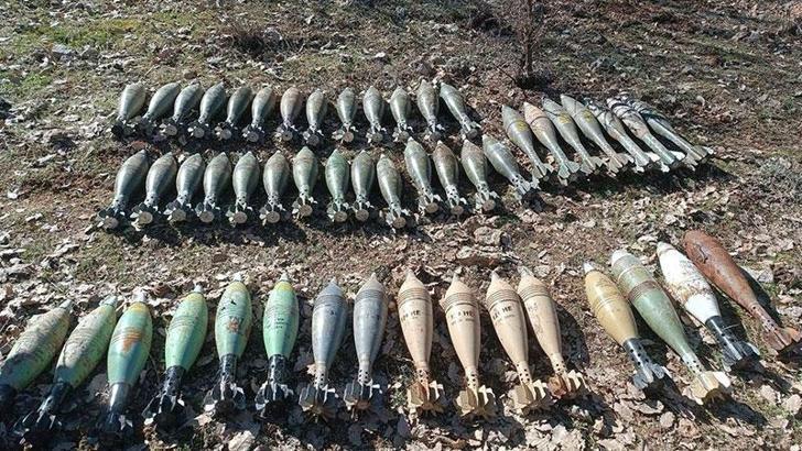 MSB: Pençe-Kaplan bölgesinde çok sayıda havan mühimmatı ele geçirildi