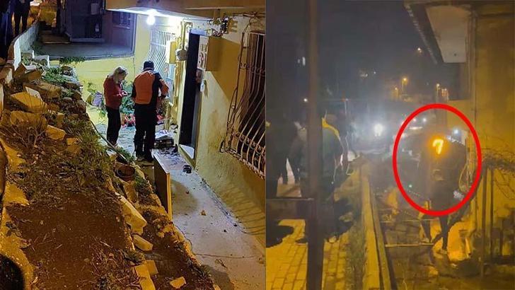 Üsküdar’da denetim noktasından kaçan otomobil apartman boşluğuna düştü