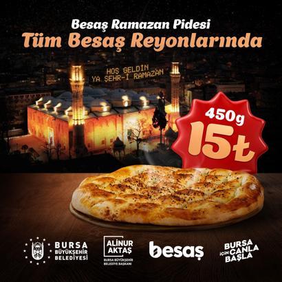 Ramazan pidesi BESAŞ'ta 15 TL'ye satılacak