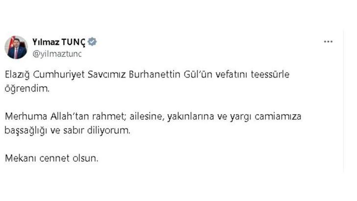 Elazığ Cumhuriyet Savcısı Burhanettin Gül, vefat etti