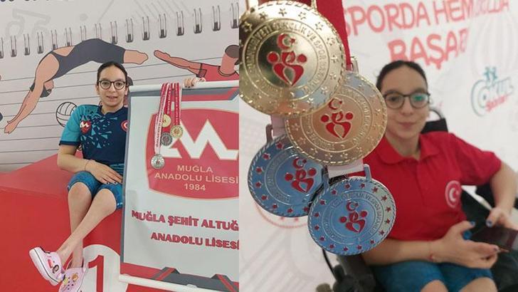 Muğlalı bedensel engeli sporcu zirvede