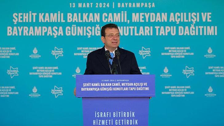 İmamoğlu: Bu seçimi yerel seçim sathından çıkartıp başka yerlere kaydırmaya gayret ediyorlar
