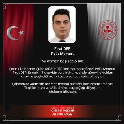 Şırnak'ta trafik kazası: 1 polis şehit, 2 polis yaralı (2)