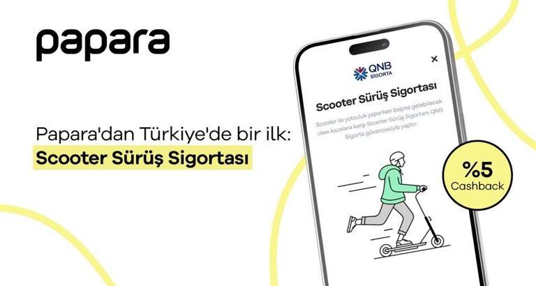 Papara, ‘Scooter Sürüş Sigortası’nı duyurdu