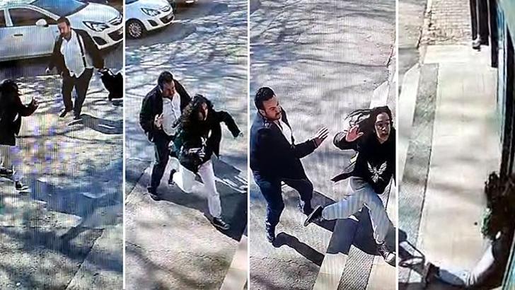 Sokakta kız çocuğunun sırtına vurup yere düşürdü