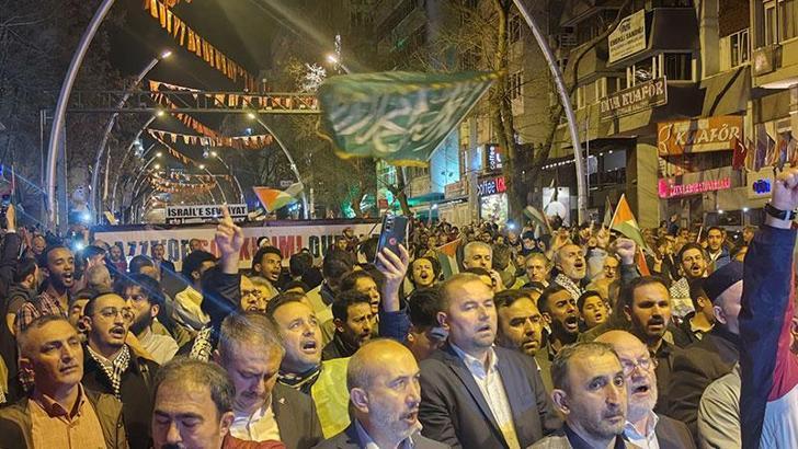 Ankara'da 'Gazze' için yürüyüş