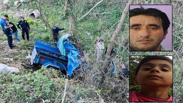 ‘Patpat’ kazasında ölen baba- oğul, yan yana toprağa verildi