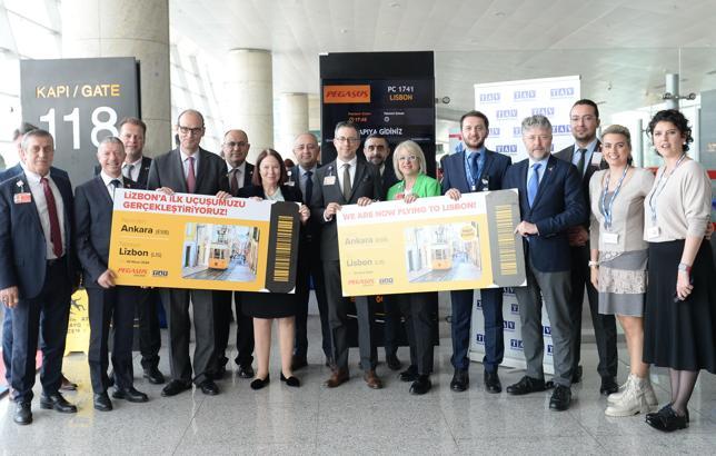 Pegasus, Ankara-Lizbon hattında uçuşlara başladı