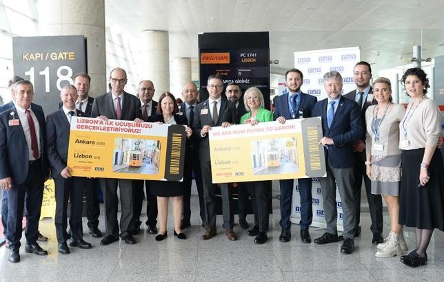 Pegasus, Ankara-Lizbon hattında uçuşlara başladı