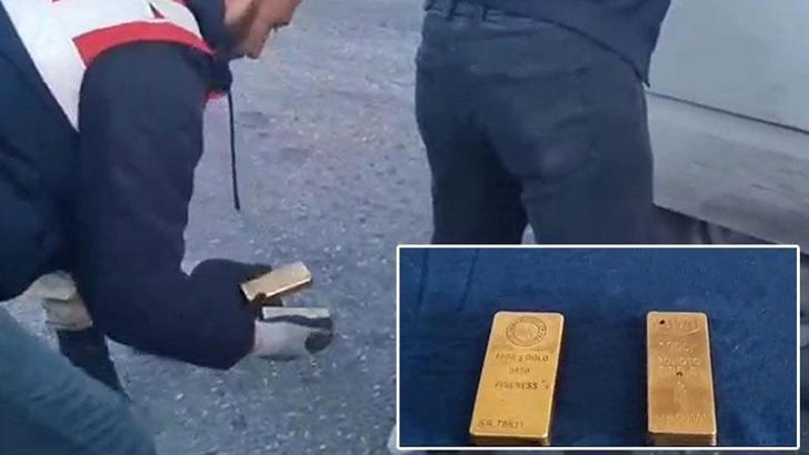 Beline bağladığı 5 milyon liralık kaçak külçe altınla yakalandı
