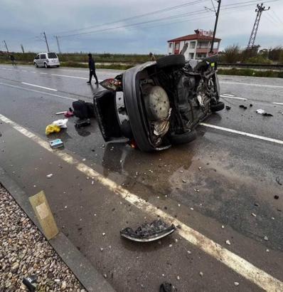 Malatya'da otomobil devrildi: 7 yaralı