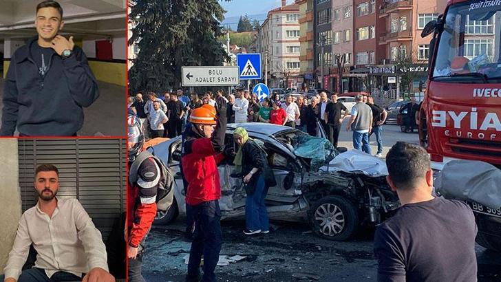 Bolu'da tur otobüsüne çarpan otomobildeki 2 kişi öldü, 1 kişi ağır yaralandı