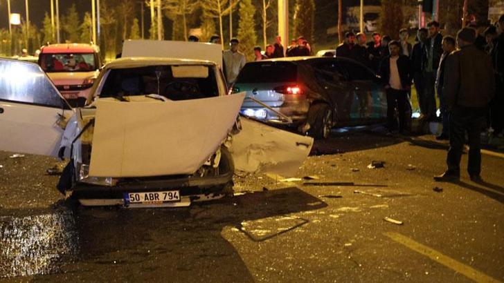 Nevşehir'de zincirleme kaza: 2 yaralı