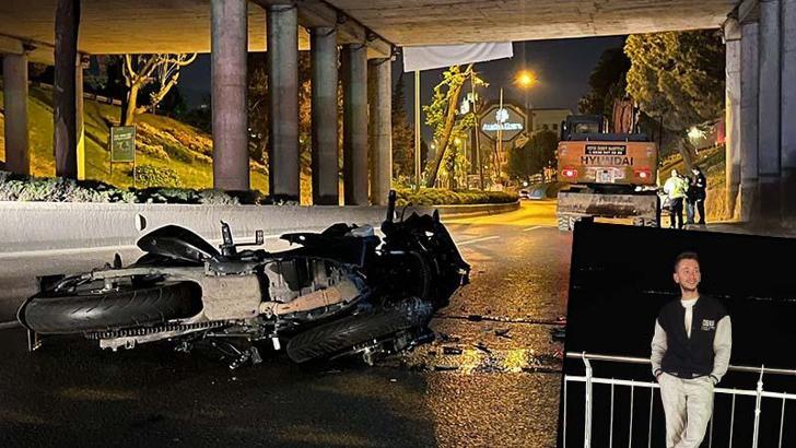 Ekskavatöre çarpan motosikletin sürücüsü hayatını kaybetti