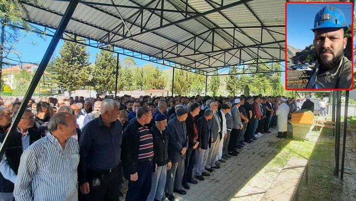 Soma'daki kömür ocağında hayatını kaybeden madenci, memleketi Kütahya'da toprağa verildi