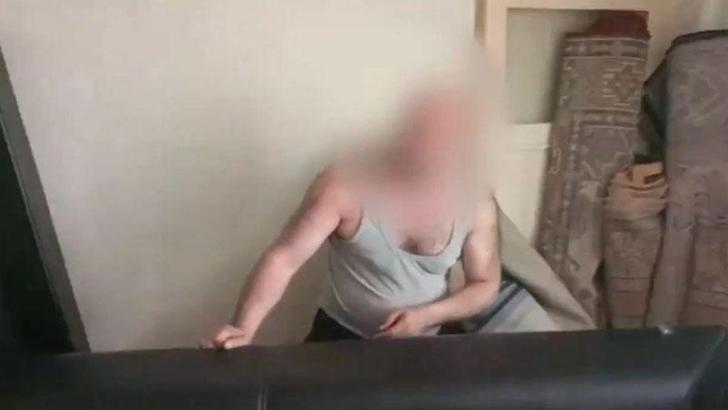 39 yıl hapisle aranan hükümlü, kanepe arkasında saklanırken yakalandı