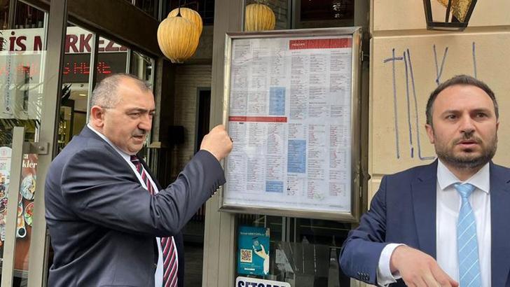 İstiklal Caddesi'nde kafe ve restoranlara menü denetimi