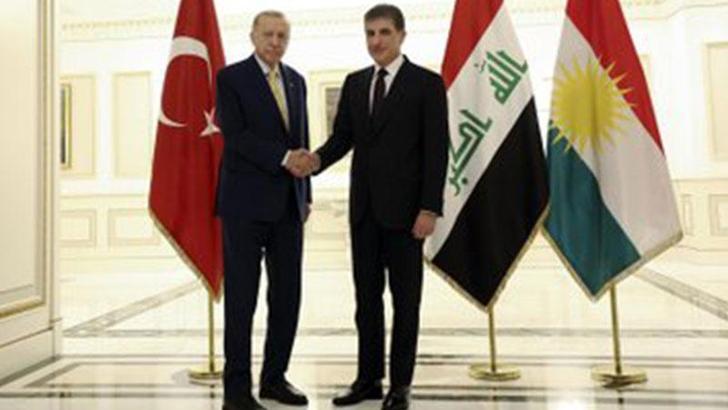 Cumhurbaşkanı Erdoğan, IKBY Başkanı Barzani ile görüştü