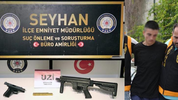 Evinin çatısında makineli tüfek, yastık altında tabanca ele geçirildi