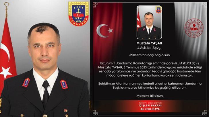 Kavgaya müdahale ederken yaralanan astsubay, şehit oldu