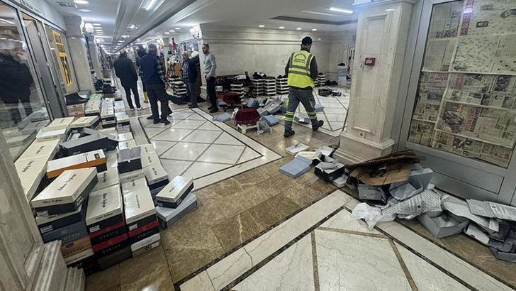 Ankara'da sağanaktan Zafer Çarşısı da etkilendi