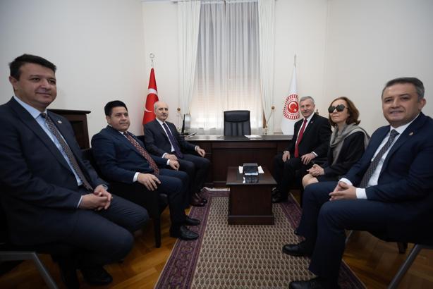 TBMM Başkanı Numan Kurtulmuş, Saadet Partisi Grubu’nu ziyaret etti