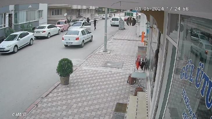 Kız arkadaşıyla tartışan gruba tabancayla ateş açtı; 1 kişinin yaralandığı olay kamerada