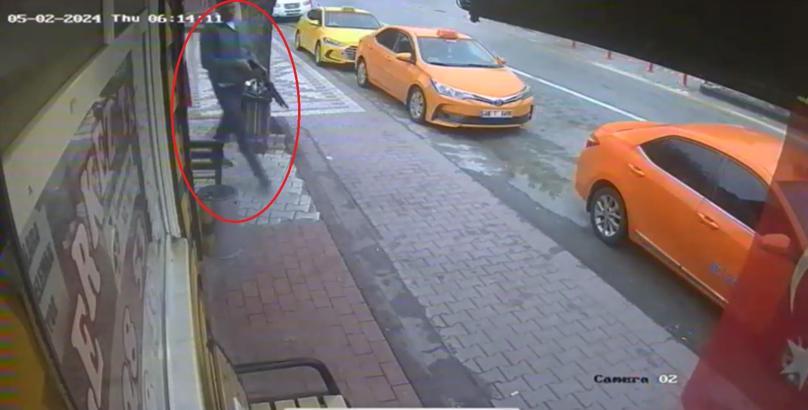 Ankara'da taksi durağına silahlı saldırı kamerada