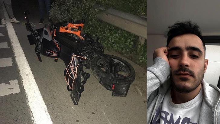 Devrilen motosikletin sürüklenip bariyerlere çarpan sürücüsü öldü
