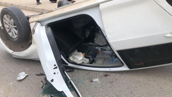 Adıyaman'da takla atan otomobilin sürücüsü yaralandı