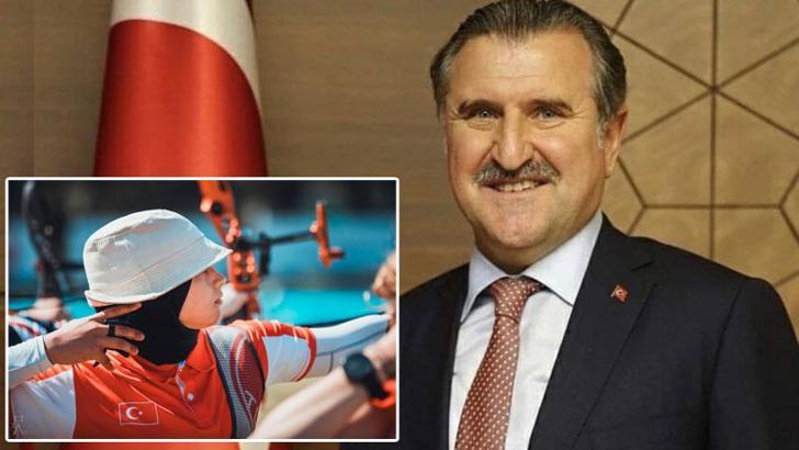Bakan Bak'tan, milli okçu Elif Berra Gökkır'a tebrik mesajı