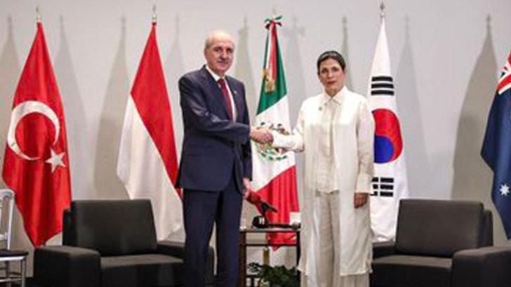 TBMM Başkanı Kurtulmuş, Meksika Meclis Başkanı Castillo ile görüştü