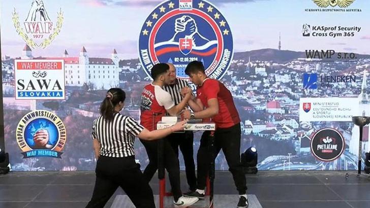 Mersinli milli sporcu, Türk bileğinin gücünü Avrupa’ya gösterdi